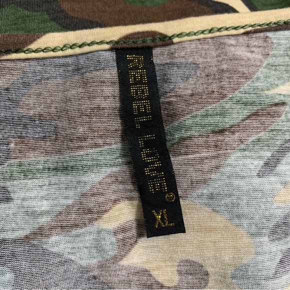 Camo Maxi Dress Racer Back “Limits None” Size XL NWOT - Picture 10 of 11